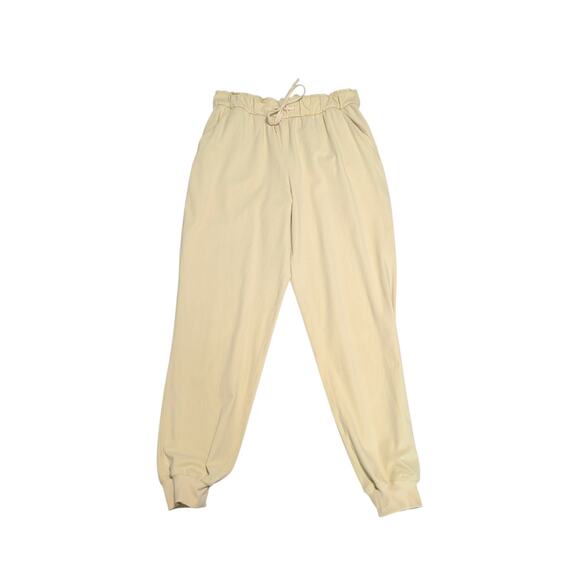Lululemon Keep Moving Joggers Stretch High Rise Prosecco Tan Nude Womens 8 Gym - Picture 1 of 4